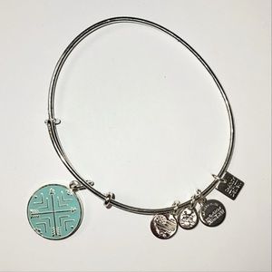 Alex and Ani aqua bangle bracelet